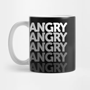 ANGRY Mood Emotion Bold White Text Funny Gift Mug